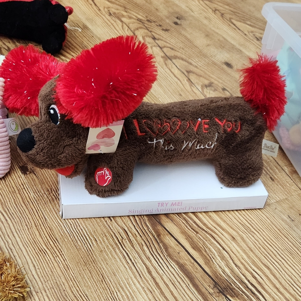 Singing Dancing Valentine's Dachshund Dog